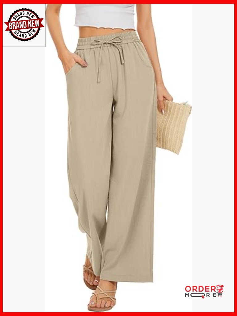 Flowy Wide Leg Palazzo Pants With Pockets